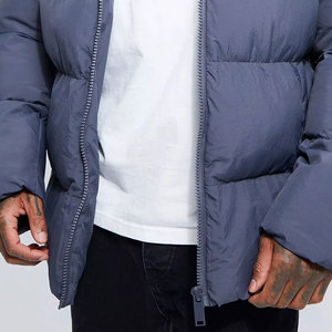 Veste d'hiver matelassée imperméable pour homme grande taille, col montant, logo frontal, vente directe d'usine - Product Image 6