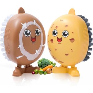Set di 2 Spazzole per Pulire Patate e Funghi, Spazzola per Lavaggio Frutta e Verdura, Strumento per la Pulizia degli Alimenti - Product Image 1