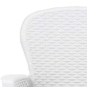 Ensemble de salle à manger d'extérieur durable en 7 pièces, meubles de patio en plastique blanc - Product Image 5
