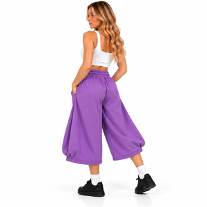 Factory Price Women Baggy Sweat <b>Shorts</b> Trending Y2K Oversized Wide Leg <b>Shorts</b> Wholesale Solid Color Stylish Womens <b>Culottes</b> - Product Image 4