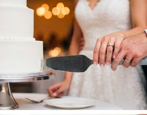 Modern Cake Knife <b>Set</b> With Blue Handle And Non Stick Steel Blade 2 Piece For Serving Use Wedding Catering And Parties - Product Image 6