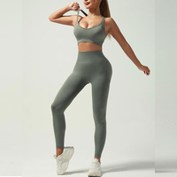 Nouvel Arrivage – Ensemble de Yoga Femme Dernière Tendance, Grande Taille, Logo Avant Uni, Écologique, Respirant, Séchage Rapide, 2 Pièces