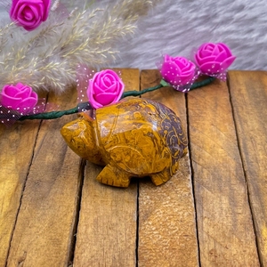 Natural Mariam Jasper Tortoise Carving Calligraphy Jasper Turtle Healing <b>Crystal</b> For Reiki Feng Shui Decor Wholesale - Product Image 6