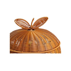 Cesta de Mimbre Hecha a Mano con Tapa para Almacenamiento Decorativo y Accesorios para el Hogar - Product Image 5