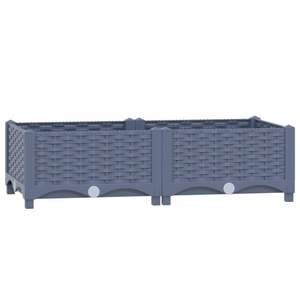 Medium Durable Blue Grey Polypropylene Raised <b>Bed</b> Grow <b>Bags</b> - Product Image 2
