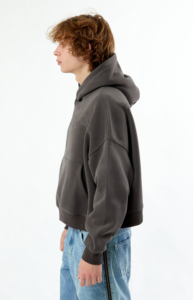 New Unisex Oversized Crop Hoodie Men's Cotton Woven Solid Color Casual Autumn Waterproof Pocket Acid Wash Regular Custom Logo - Product Image 2