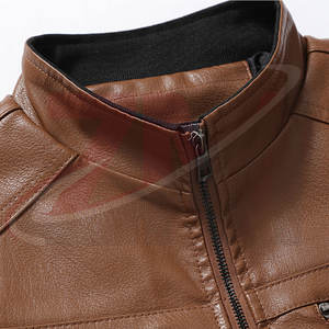 Vente directe d'usine, nouvelle arrivée, veste en cuir pour homme à manches longues, veste en cuir d'hiver personnalisée en gros - Product Image 3