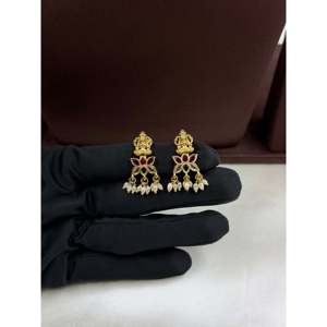Indian Ethnic Artificial <b>Jewellery</b>-Sanchita South Indian Premium <b>Gold</b> Plated Necklace <b>Set</b> - Product Image 4