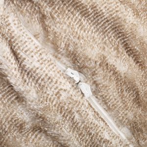 Vida 5 piedi tondeggiante borsa a sacco in pelliccia sintetica divano bianco neve/Beige-elegante sedile comodo - Product Image 2