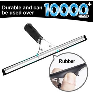 Lot de 2 kits de nettoyage de vitres multifonctionnels antirouille de 14 pouces avec raclette pour portes de douche, miroirs de salle de bain et surfaces en verre de qualité supérieure - Product Image 6