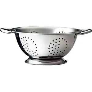 Compact stainless steel colander <b>sink</b> <b>strainer</b> for quick washing of berries herbs and vegetables in home kitchen - Product Image 3
