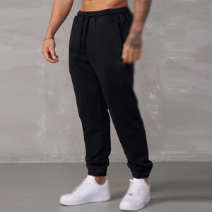 Pantalon de jogging décontracté pour homme en coton écologique bleu sarcelle, style pirate, mi-lourd, avec taille élastique, cordon de serrage et poches latérales - Product Image 2