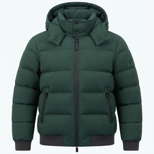 Chaqueta Acolchada con Capucha para Hombre, Gruesa, Cortavientos, Informal de Invierno, con Cierre Frontal y Cuello Alto, Relleno de Poliéster - Product Image 5