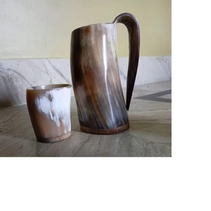 Custom 700/800ml Rustic Viking Tankard Horn Chalice Eco-Friendly Traditional American Style High Quality Handmade <b>Beer</b> Natural - Product Image 3