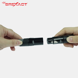 Conector de Audio XLR de 3 Pines SREXACT, Enchufe Macho, Contactos Chapados en Oro, Carcasa de Aleación de Zinc, Forma Redonda, para Aplicaciones de Audio y Video - Product Image 2