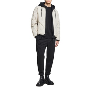 แจ็คเก็ตขนเป็ดมีฮู้ดสำหรับผู้ชายสำหรับฤดูหนาวเสื้อโค้ทผู้ชายผ้า100% โพลีเอสเตอร์ทรงหลวมลายเพชรใหม่2026 - Product Image 5