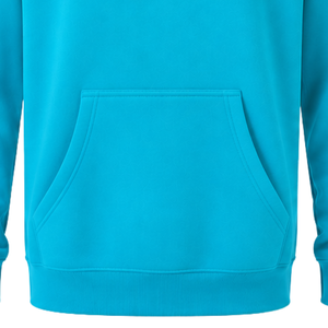 เสื้อฮู้ดผู้ชายสีฟ้าซีอานแบบสั่งทำพิเศษ แขนยาว ทรงปกติ ผ้าฟลีซ มีเชือกผูกฮู้ด กระเป๋าจิงโจ้ สไตล์สตรีทแวร์ - Product Image 5