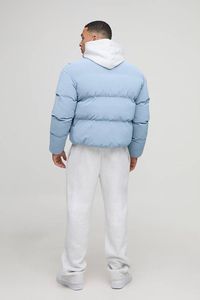 Veste d'hiver rembourrée en duvet pour homme, surdimensionnée, à capuche, personnalisée en gros - Product Image 2