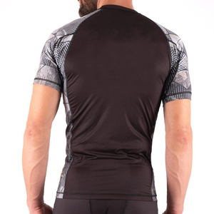 Customize Your Own Logo Heat-Transfer Printed Half Sleeve Rash Guard <b>Compression</b> <b>Shirts</b> <b>for</b> MMA BJJ Quick Dry Polyester/Nylon - Product Image 2