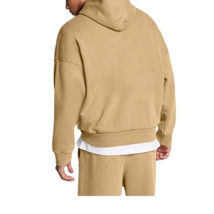 Sweat à capuche blanc lourd épaule tombante hommes sweat Logo personnalisé français éponge poids lourd sweat à capuche surdimensionné exportation de BD - Product Image 4