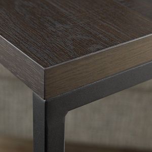 Contemporary C-Shape Metal End Table with Espresso/Black Finish Handcrafted Brass Nesting <b>Side</b> Table for Living Room Home Bar - Product Image 4