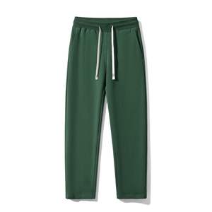 Unisex Elastic Waist Pants American Style Straight Leg Sports Pants Loose Fit Sweatpants <b>Drawstring</b> <b>Drawstring</b> Jogger <b>Trousers</b> - Product Image 1