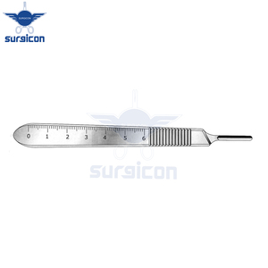 Mango de bisturí n.° 3 Palancas Quirúrgicas Reutilizables de Acero Inoxidable Sólido con Escala de Medición, Compatibles - Product Image 5