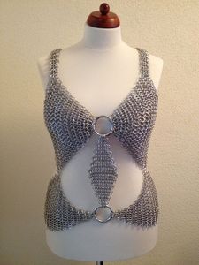 Ensemble d'armure en maille métallique de fabricant OEM avec capuche, gants et chemise pour un look de guerrier médiéval complet - Product Image 3