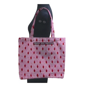 Sac à bandoulière personnalisé fourre-tout en coton floral écologique carré sac de plage léger fait à la main imprimé en blocs - Product Image 1