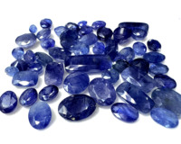 Saphir bleu naturel facetté de haute qualité, pierre non montée, certifié par un tiers, 6-15 mm, formes et coupes variées pour bagues et pendentifs