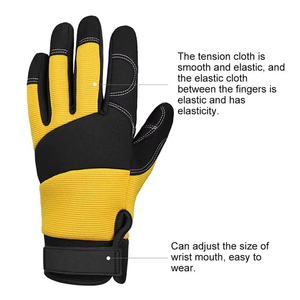 Mechanic Work Gloves Men Full Finger Synthetic Leather Gloves Anti Slip Grip Durable Breathable Heavy Duty Safety Construction - Product Image 4
