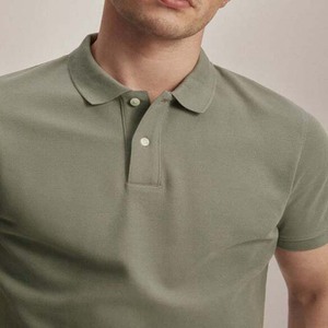 Chemises polo à manches courtes pour hommes, décontractées, anti-rides, en tricot uni, polyester/coton, 180g, longueur normale - Product Image 6