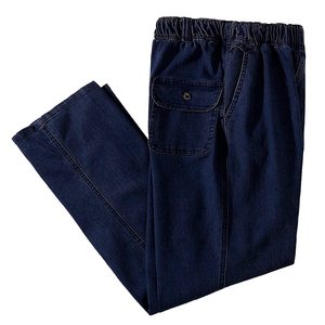 Jeans de Mezclilla Azul Oscuro de Pierna Recta para Hombre, Cintura Alta, Corte Regular, Estilo Casual de Algodón, Ropa de Otoño - Product Image 4
