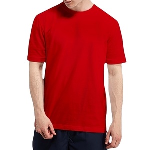 Camiseta de Punto para Hombre, Cuello Redondo, Color Liso, Manga Corta, 100% Algodón, Transpirable, Corte Regular, Diseño Sólido Informal - Product Image 3
