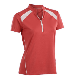 Polo de Manga Corta para Hombre, Color Naranja, Tejido de Punto, Secado Rápido, con Cierre, Estilo Deportivo - Product Image 3