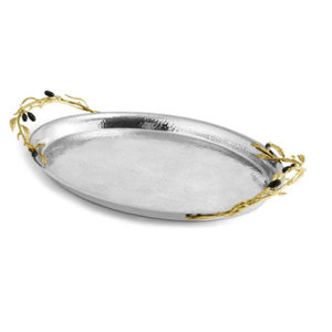 ถาดเสิร์ฟรูปวงรีลายกล้วยไม้สีดำคุณภาพสูง ทำด้วยมือ วัสดุสแตนเลสสตีลทันสมัย เหมาะสำหรับโรงแรมและงานแต่งงาน - Product Image 2