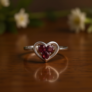 Fine <b>Garnet</b> <b>Ring</b> 2.2 Grams in Weight - Product Image 3