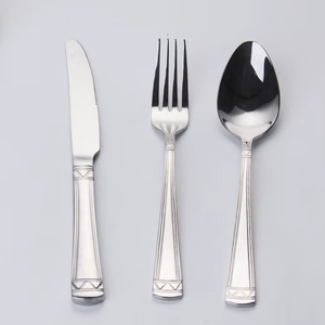 Dernier style de couverts en métal argenté pour la cuisine, couverts en acier inoxydable, design personnalisé, vaisselle de table - Product Image 1
