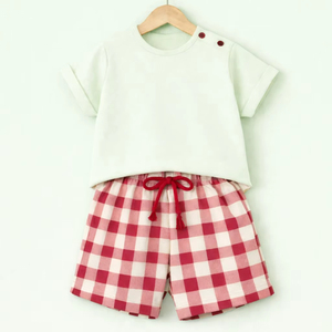Ensemble haut et bas pour bébé garçon 100% bambou, personnalisé, ultra doux, respirant, respectueux de la peau, écologique, tenue pour nourrisson - Product Image 1
