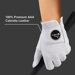 Gants de golf en cuir Cabretta de qualité supérieure avec logo personnalisé, fermeture auto-agrippante antidérapante pour hommes - Voyage, pêche, sports, usage extérieur - Product Image 3
