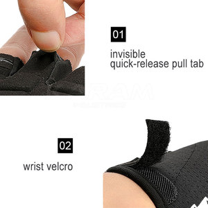 Service OEM, prix bas, gants demi-doigts, personnalisez votre propre logo, respirants, durables, légers, gants demi-doigts - Product Image 6