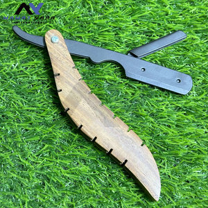 Navajas de Afeitar Profesionales de Última Generación con Mango de Madera, Navajas de Afeitar Clásicas de Madera para Hombre, Navajas de Afeitar Rectas con Acabado Personalizado - Product Image 3