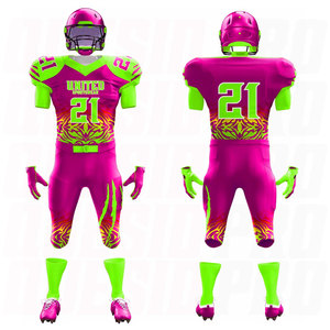 Uniforme de Fútbol Americano en Oferta, Jersey y Pantalones Personalizables, Transpirables, Manga Corta, 100% Poliéster Sublimado para Equipo - Product Image 1