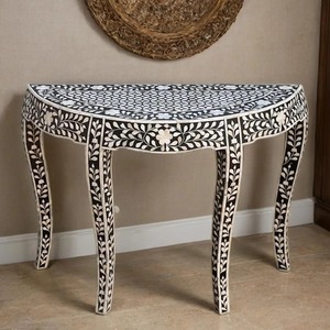 Nouvelle Arrivée Table Console Moderne en Os Incrusté, Banc de Salle à Manger Multifonctionnel pour Cuisine, Salon, Chambre et Salle à Manger - Product Image 2