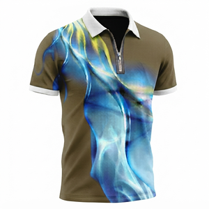 Camiseta de Verano Nueva con Bolsillo Tejido para Hombre, Manga Corta, Casual, Ajustada, Estampada, Antiarrugas, de Secado Rápido, para Ocio al Aire Libre - Product Image 6