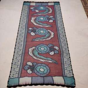 Écharpe en pure laine mérinos douce, motif dessiné à la main, châle de mode hivernal haut de gamme, extensible dans quatre sens, respirant, léger, pour femme - Product Image 5