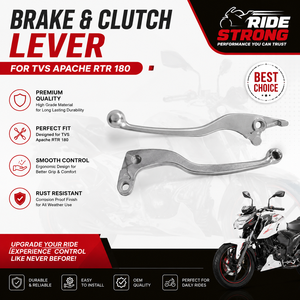 Levier de frein et d'embrayage pour moto TVS Apache RTR 180, levier de commande en aluminium de remplacement, ensemble de leviers - Product Image 2