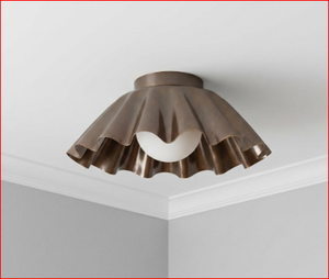 Handmade Flush Mount Ceiling Fixture | Mid Century <b>Globe</b> Ceiling <b>Light</b> - Product Image 1