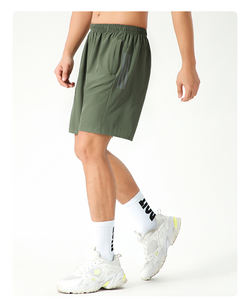 Pantalones Cortos de Entrenamiento de Color Personalizado Directo de Fábrica con Cintura Ajustable con Cordón y Dobladillos Duraderos de Doble Costura - Product Image 4