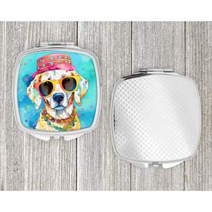 Hippie Dawg compacto decorativo viaje maquillaje espejo bolsillo plegable de mano para mujeres y niñas regalo - Product Image 4